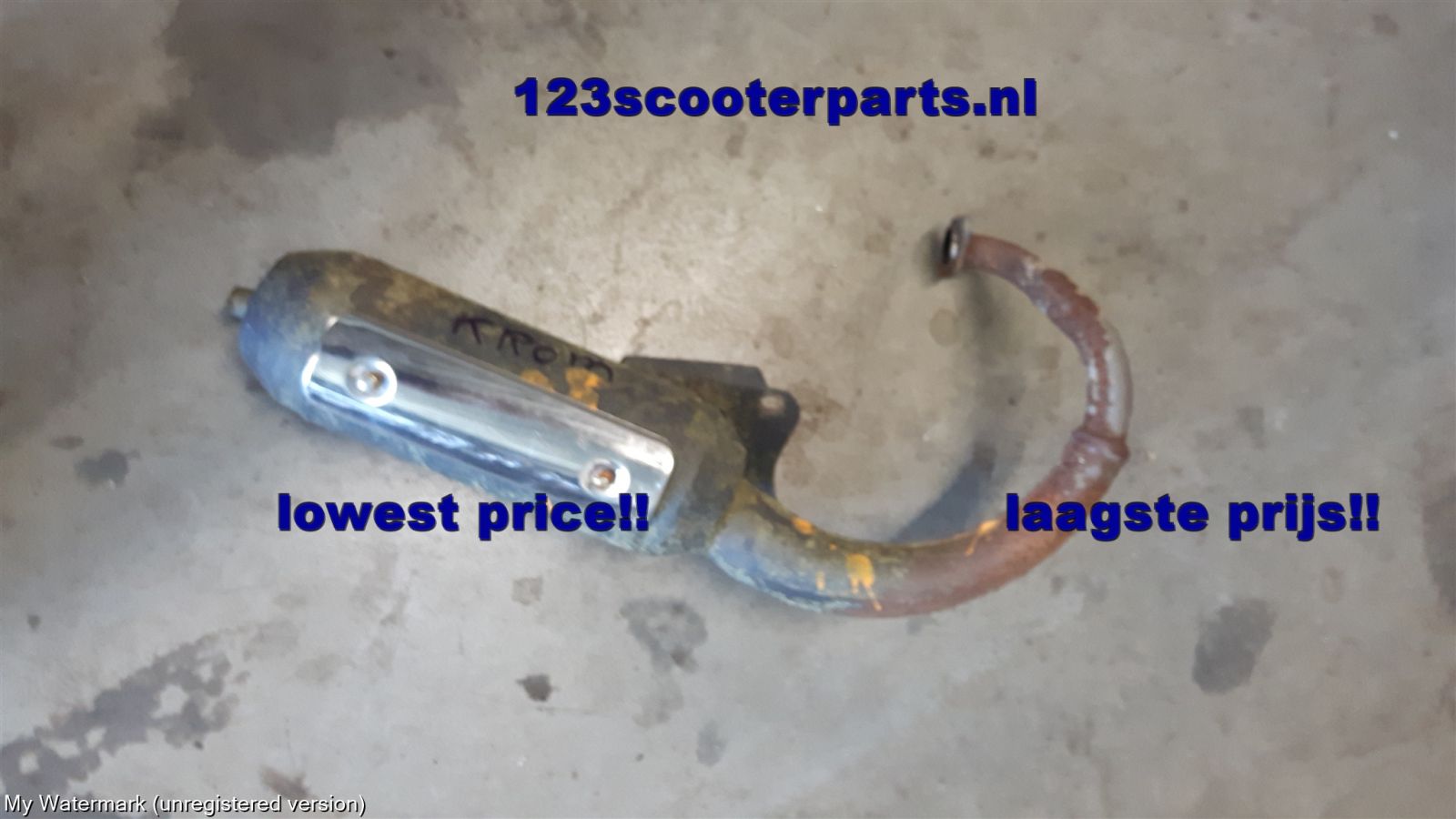 Peugeot Speedfight  exhaust muffler (crooked)