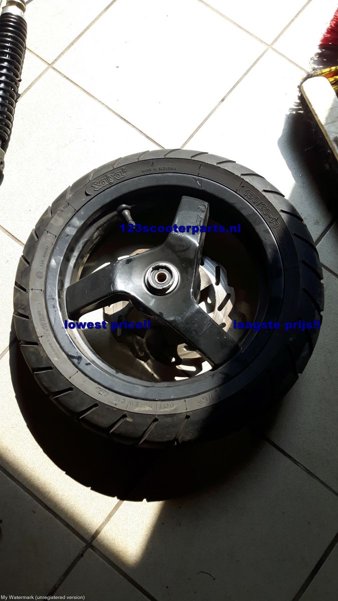 Peugeot Jetforce front wheel tire and brake disc