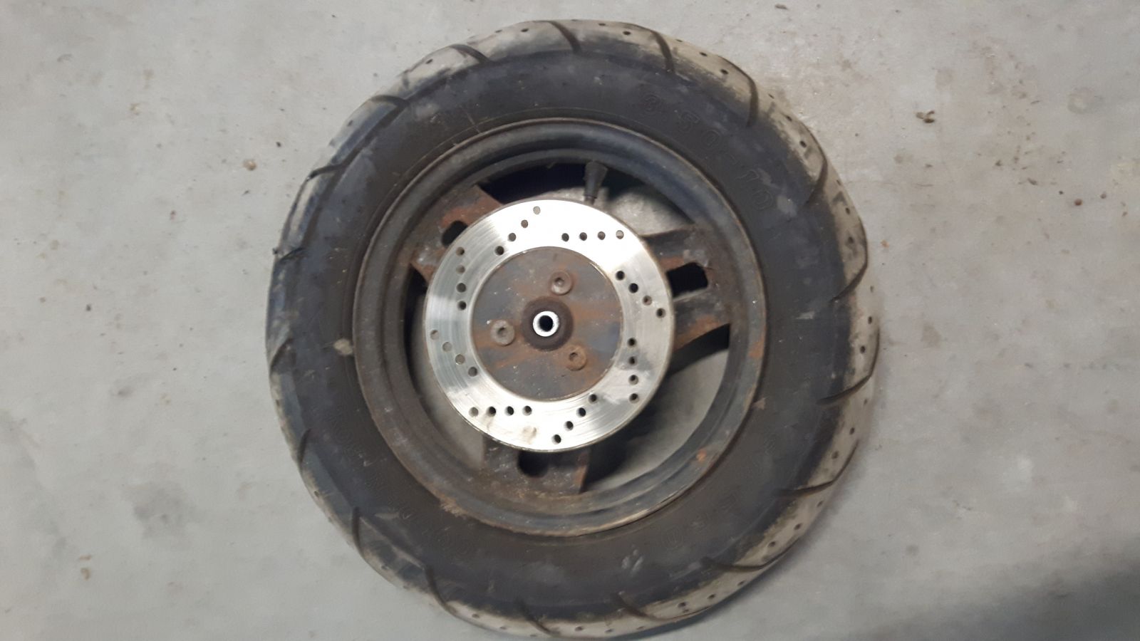 Hyosung Rush front wheel and brake disc